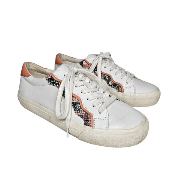 Madewell Sidewalk Low-Top Sneakers in‎ Snake Embossed Leather: Wave Edition 8.5 - Picture 13 of 14